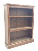 Edwardian mahogany open bookcase