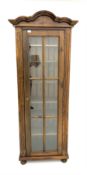 Stained wood display cabinet