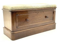 Victorian mahogany drawer seat