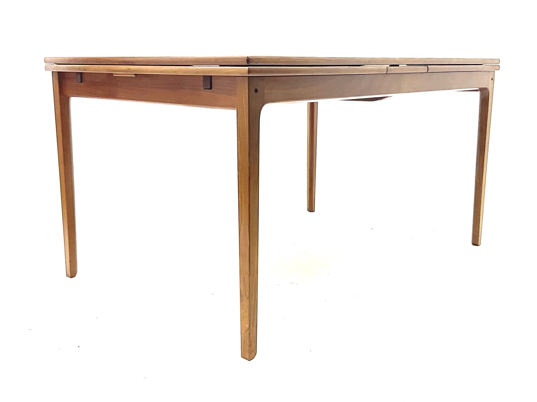 France & Sons - Mid 20th century teak drawer leaf dining table