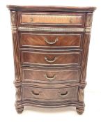 Kevin Charles American walnut serpentine chest