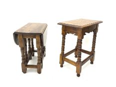 Small oak drop leaf occasional table