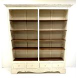 Laura Ashley Bramley range French style cream painted open bookcase