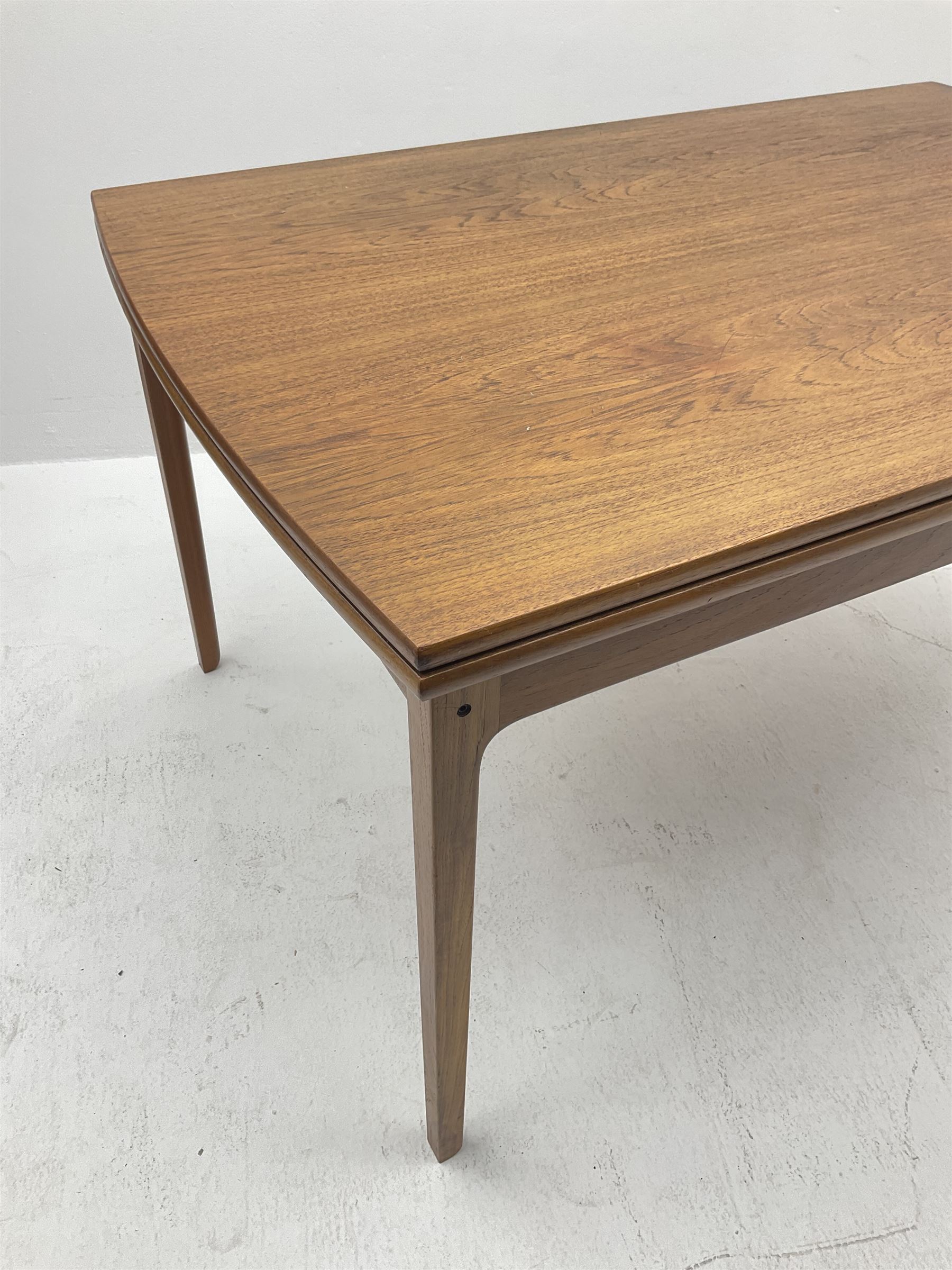 France & Sons - Mid 20th century teak drawer leaf dining table - Image 3 of 4