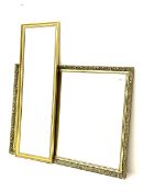 Rectangular bevelled mirror in gilt frame (112cm x 87cm)