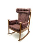 Parker Knoll teak framed rocking armchair