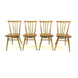 Four Ercol stick back chairs
