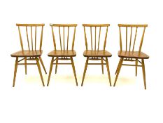 Four Ercol stick back chairs
