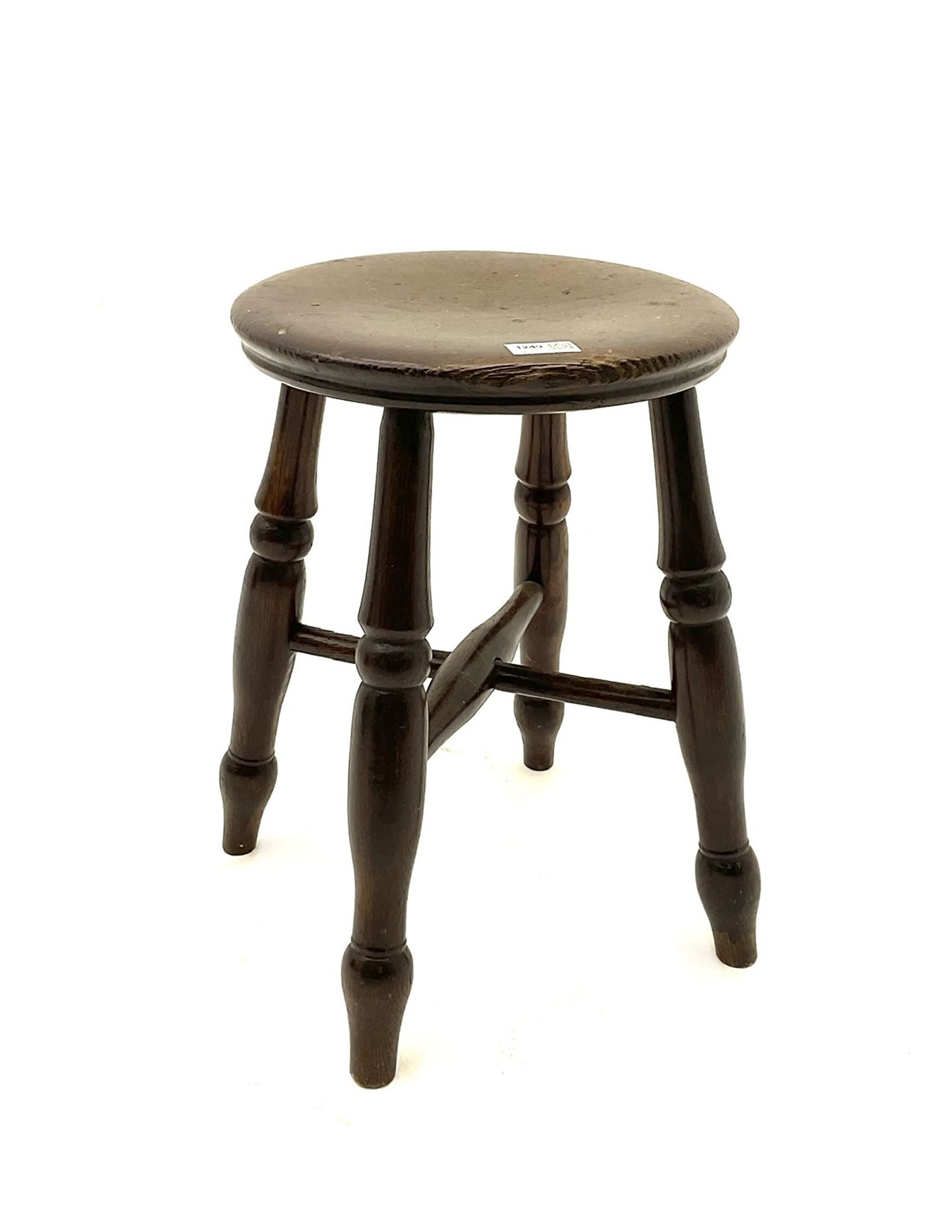 19th century elm stool