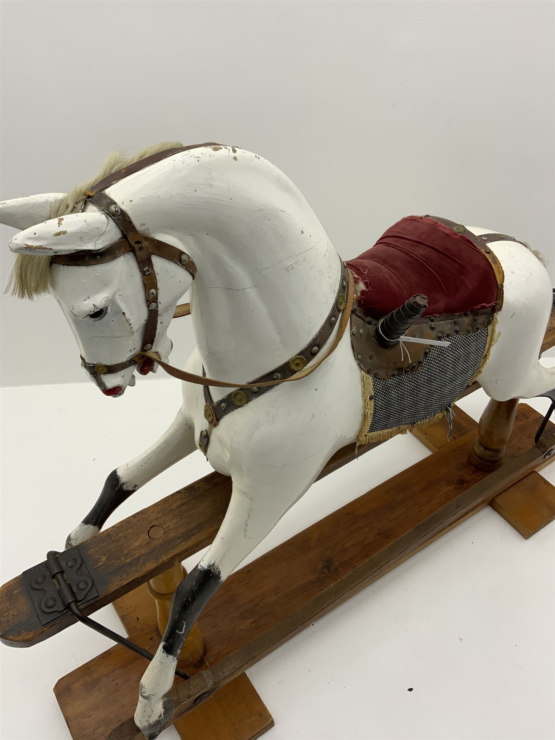 Victorian white finished rocking horse - Image 2 of 4