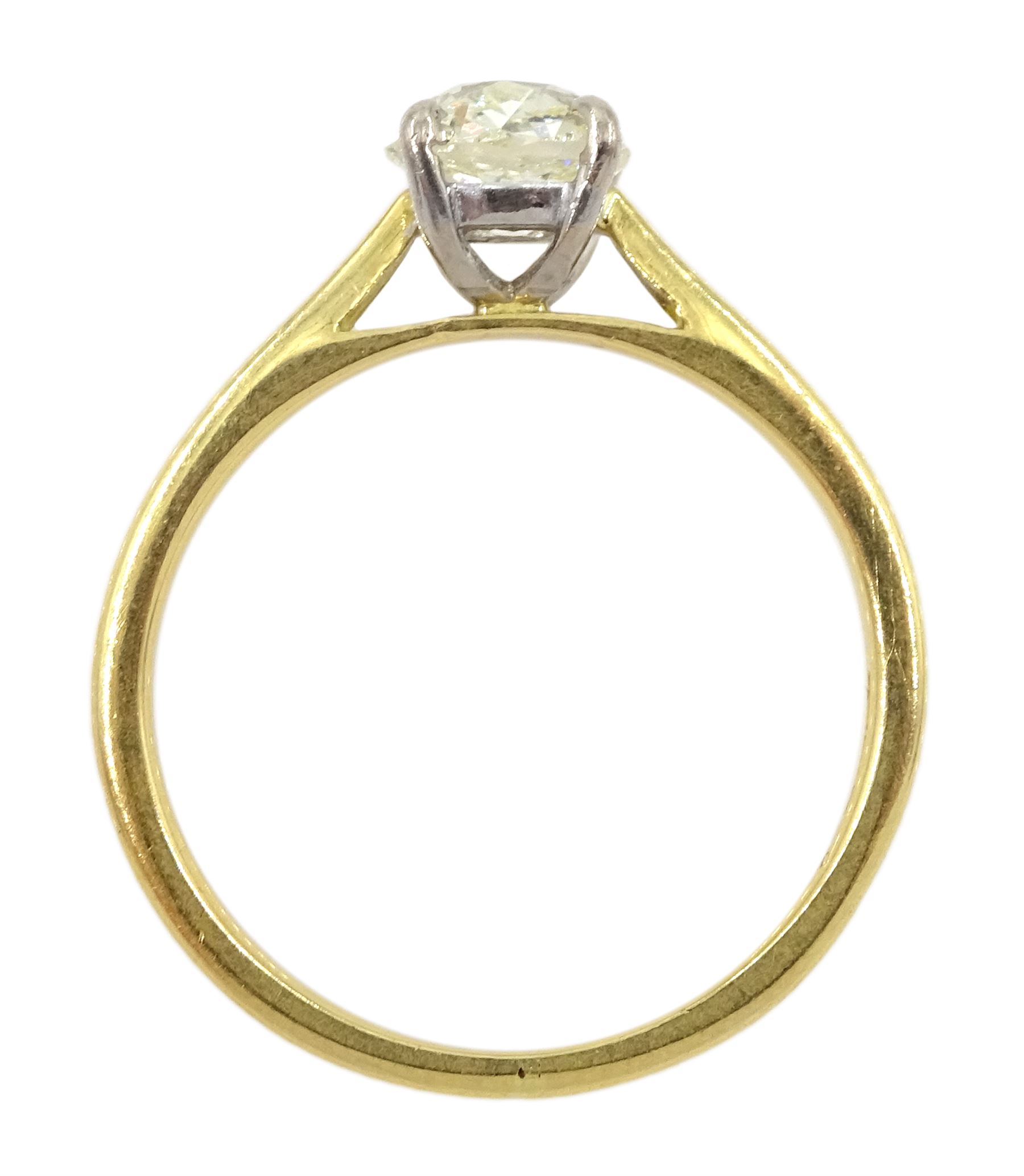 18ct gold single stone old cut diamond ring - Image 4 of 4