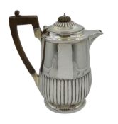 Victorian silver hot water jug by Dobson & Sons