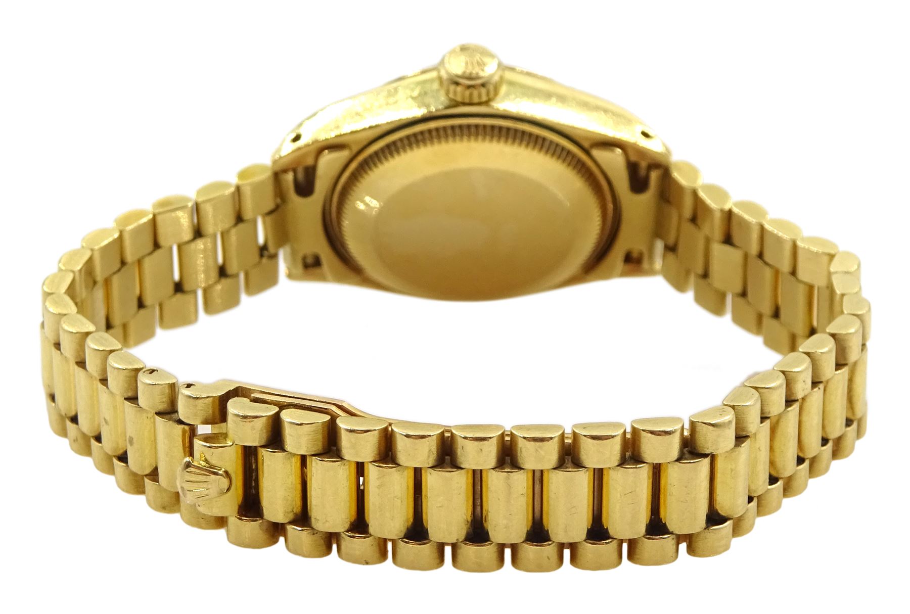 Rolex Oyster Perpetual Datejust ladies automatic 18ct gold jubilee bracelet wristwatch - Image 2 of 3