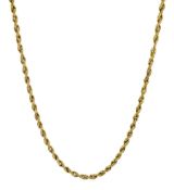 9ct gold rope chain necklace