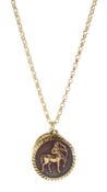 Gold belcher link necklace