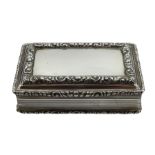 William IV silver rectangular snuff box