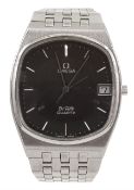Omega De Ville stainless steel quartz gentleman's wristwatch