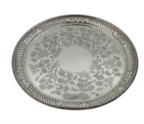 Victorian silver tray