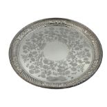 Victorian silver tray