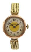 Early 20th century Swiss 9ct gold wristwatch