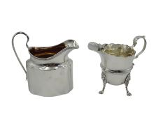 Edwardian silver cream jug
