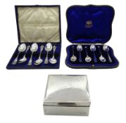 Set of six Edwardian silver teaspoons by William Gallimore & Sons