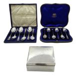 Set of six Edwardian silver teaspoons by William Gallimore & Sons