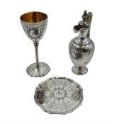 Victorian silver travelling communion set by Blunt