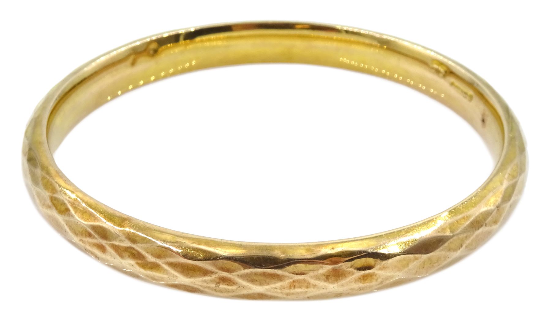 Early 20th century 9ct rose gold bangle