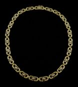 18ct gold fancy link necklace