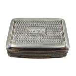 George IV silver small lidded box