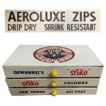 Dewhursts Sylko advertising three drawer cotton chest containing some Skylo cotton reels