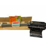 Underwood manual typewriter with original cover and Knitmaster Knitting machine in original box with