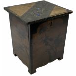 Arts & Crafts wooden coal box