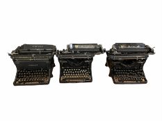 Three early 20th century Underwood typewriters (3)