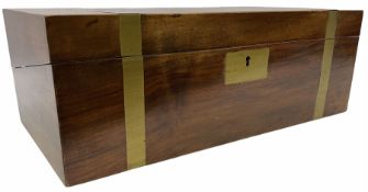 Victorian brass bound walnut writing slope