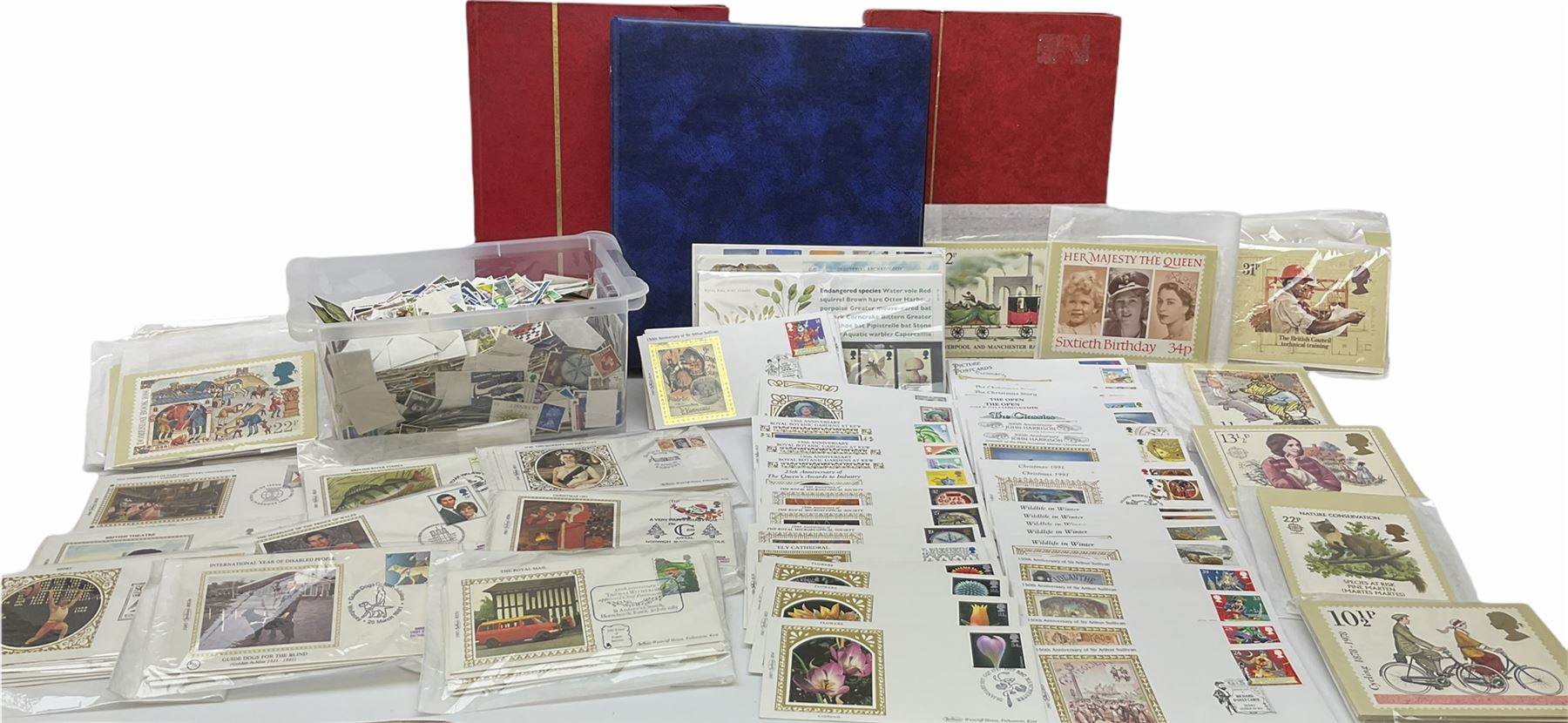 Mostly Great British stamps including various Benham covers