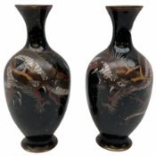 Pair of early 20th century Chinese cloisonn� vases