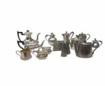 Group of silver plate and pewter