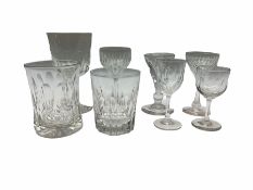 A group of 19th century and later drinking glasses