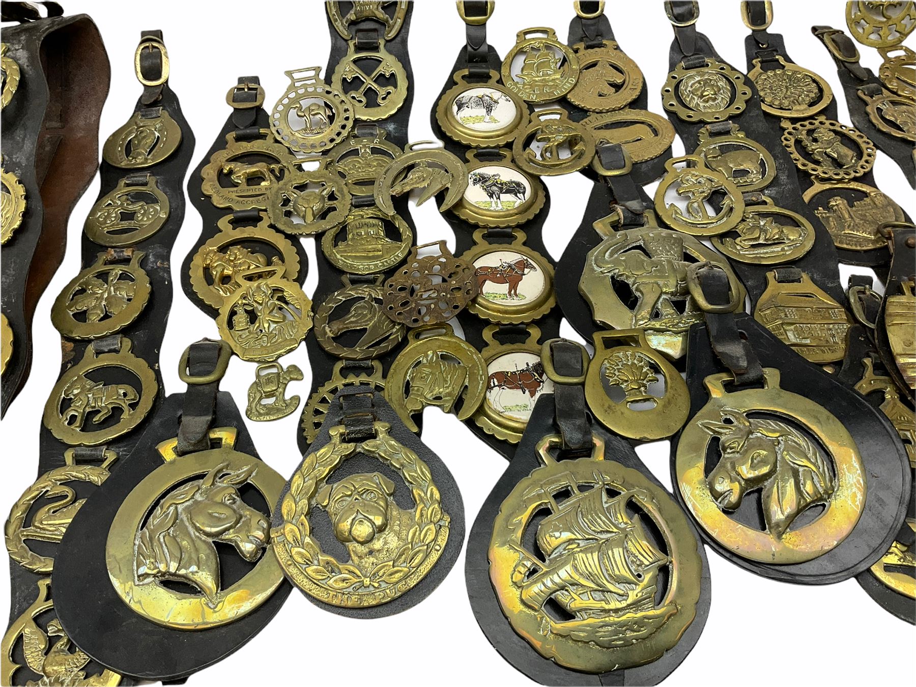 Large collection of horse brasses - Image 2 of 5