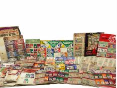 Collection of stamps including packets still mounted to the original shop cards