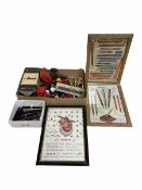 Collection of pens and accessories to include a Swan fountain pen with 14k nib