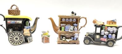 Three Ringtons novelty teapots