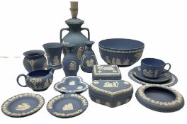 Collection of Wedgwood light blue Jasperware