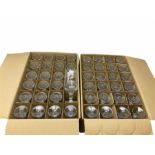 Set of 48 Birra Moretti pint glasses in original box.