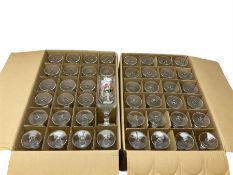 Set of 48 Birra Moretti pint glasses in original box.