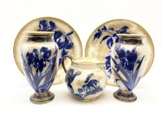 A collection of Doulton Burslem Iris pattern wares