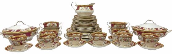 Royal Albert Lady Hamilton pattern part tea and dinner service