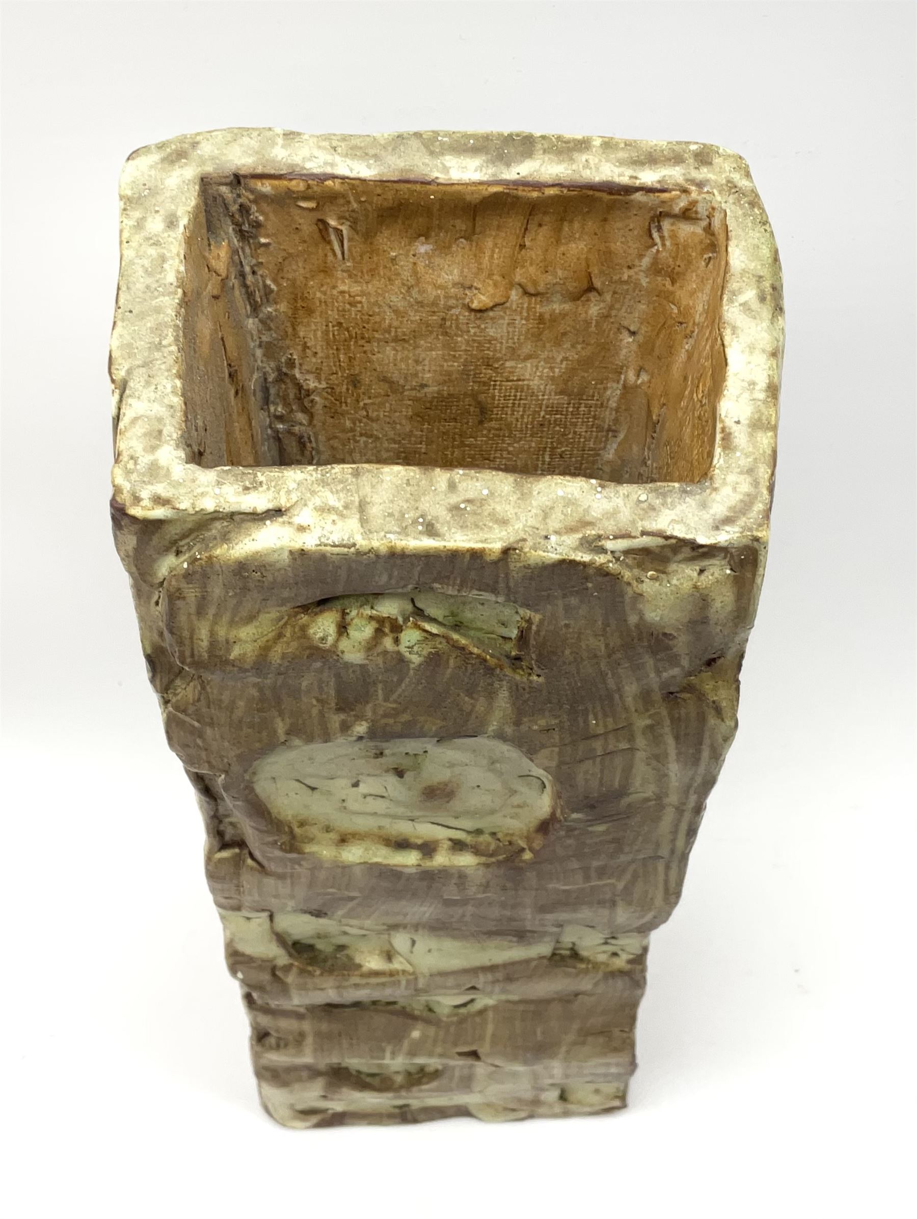 Rectangular studio pottery vase - Image 5 of 5